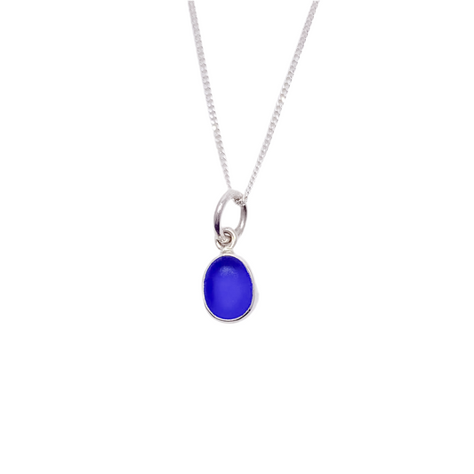 Cobalt Blue Sea Glass Pendant