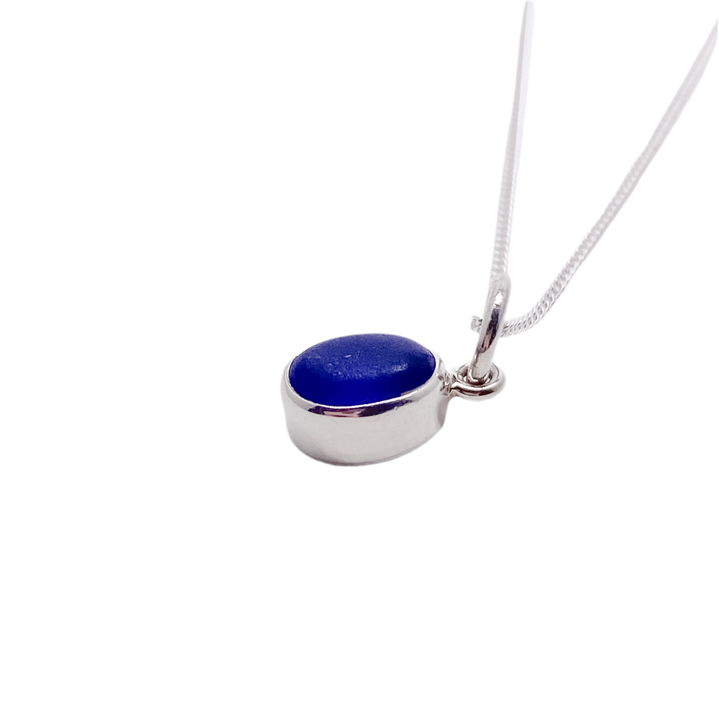 Cobalt Blue Sea Glass Pendant