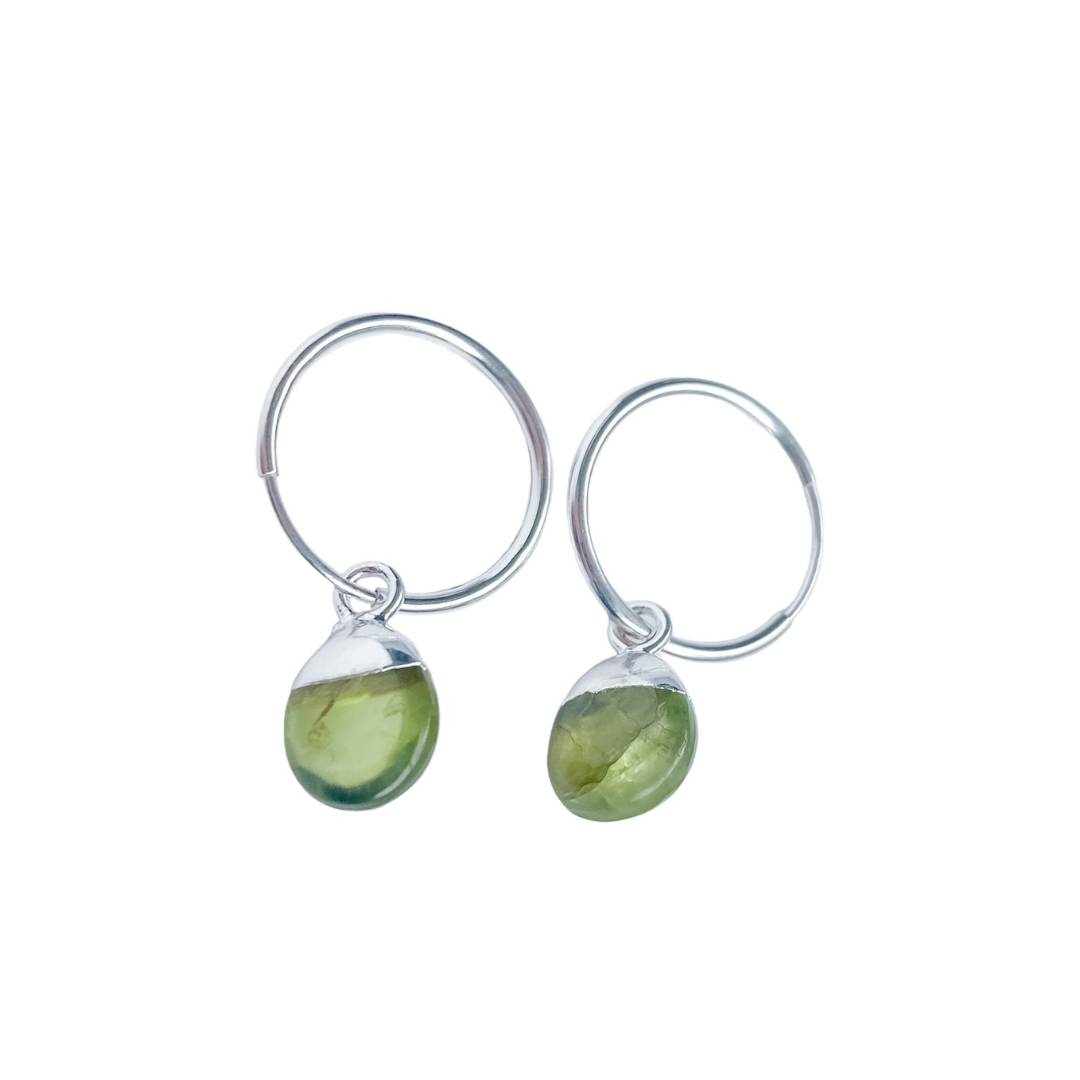 Peridot Hoop Earrings | August’s Birthstone | Wellness