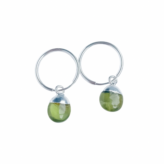 Peridot Hoop Earrings | August’s Birthstone | Wellness