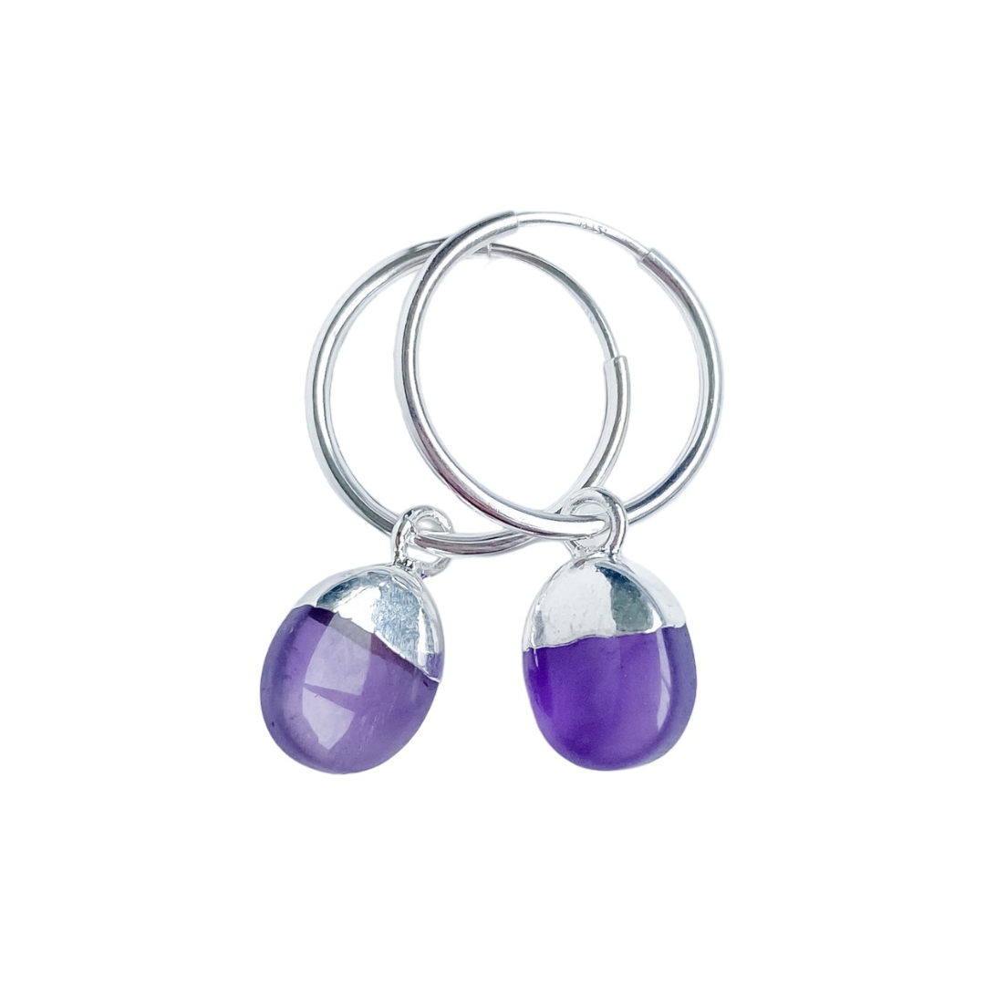 Amethyst Hoop Earrings | Clarity