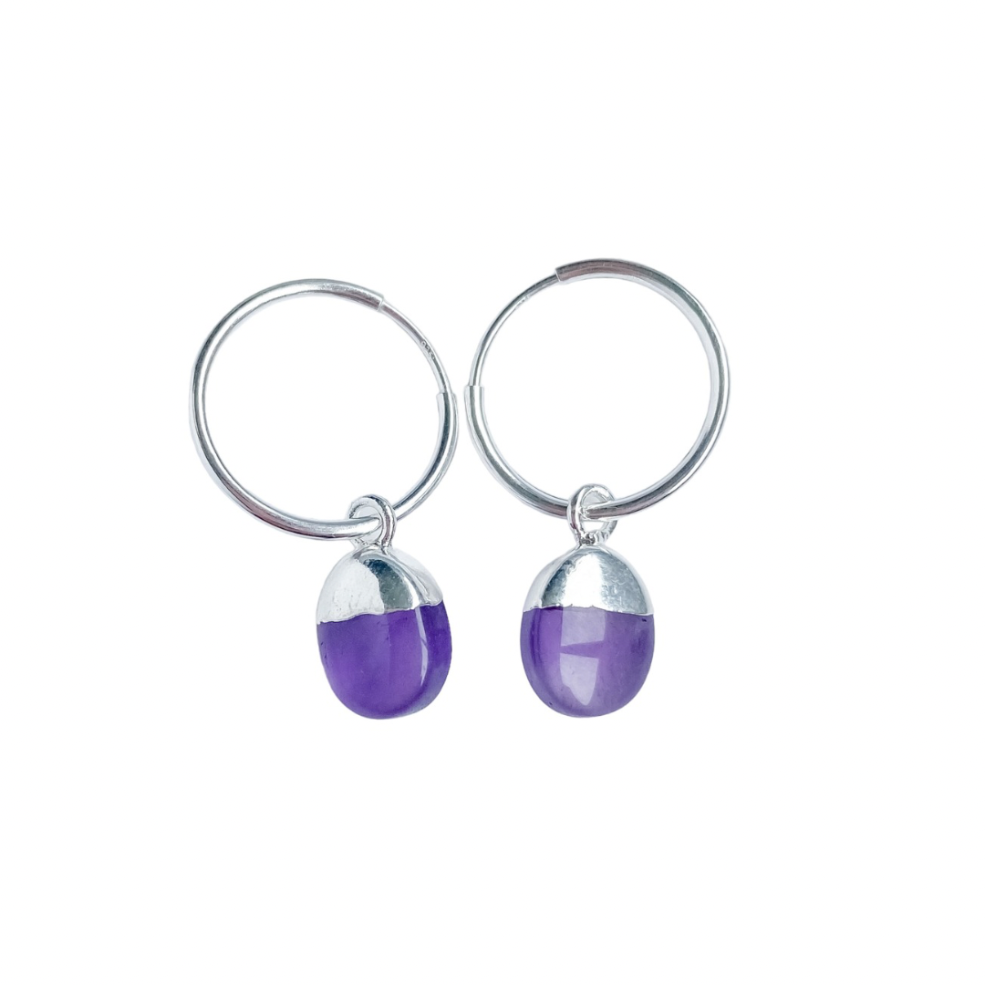 Amethyst Hoop Earrings | Clarity