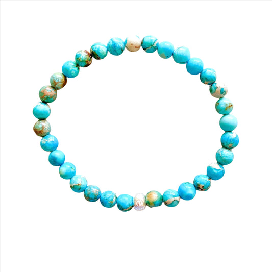 Blue Imperial Jasper | Inner Peace | Gemstone Bracelet