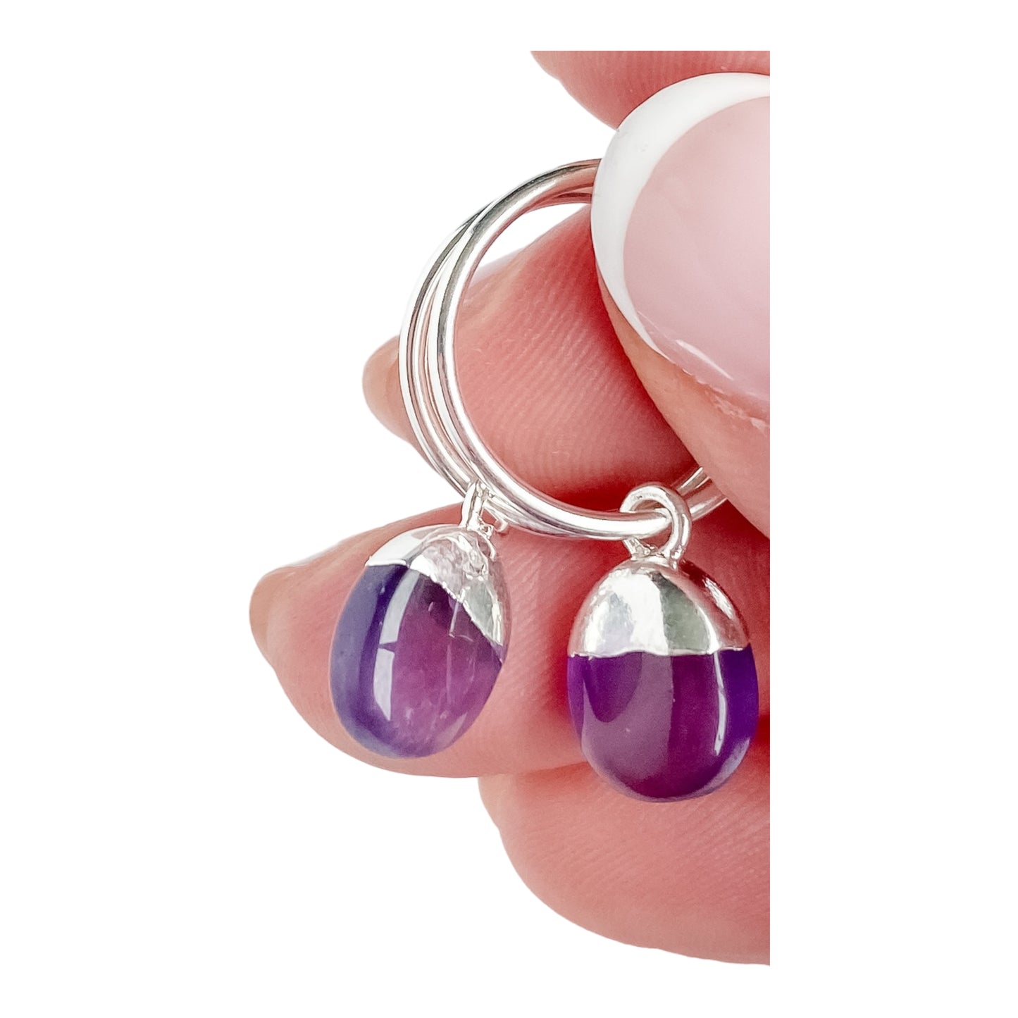 Amethyst Hoop Earrings | Clarity